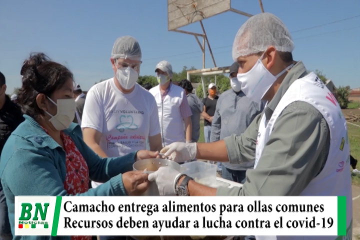 Lee más sobre el artículo Camacho entrega alimentos para ollas comunes en El Norte, pide que recursos vayan a lucha contra el covid-19