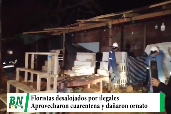 Lee más sobre el artículo Floristas desalojados dañaron ornato y construyeron aprovechando cuarentena, municipio destruyó casetas