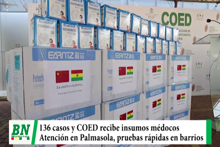 Lee más sobre el artículo Alerta coronavirus, 136 nuevos casos, COED recibe insumos, Palmasola sin sospechosos mientras ciudad y provincias con brigadas
