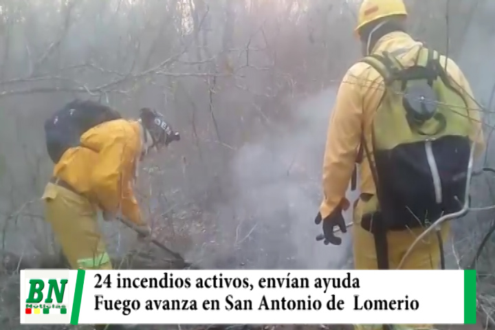 Lee más sobre el artículo Registran 24 incendios y envían ayuda mientras San Antonio de Lomerio trabaja para controlar el fuego