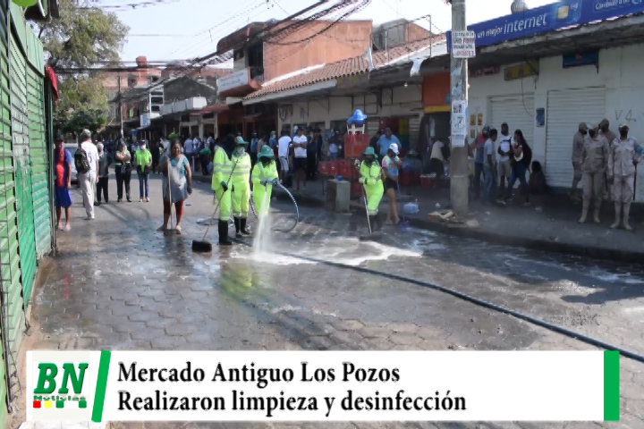 Lee más sobre el artículo Municipio realizó limpieza y desinfección en el Mercado Los Pozos antiguo