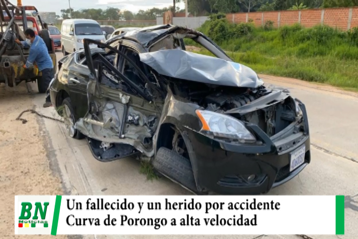 Lee más sobre el artículo Un fallecido y un herido en accidente al dar curva a alta velocidad en Porongo