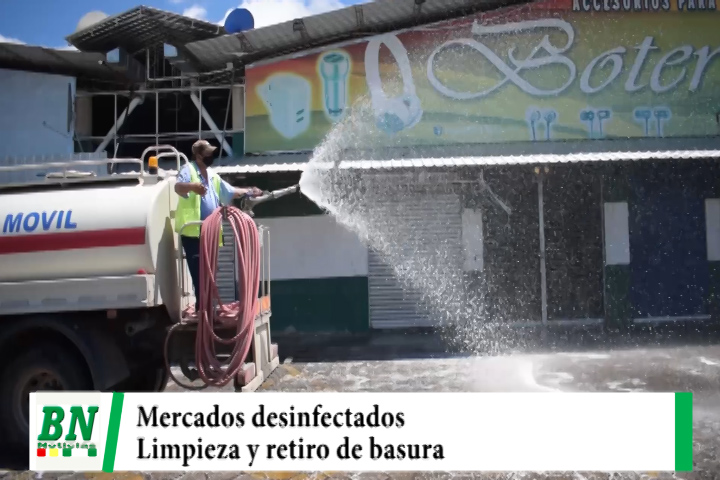 Lee más sobre el artículo Emacruz desinfectó y limpió los mercados retirando la basura de dichas zonas