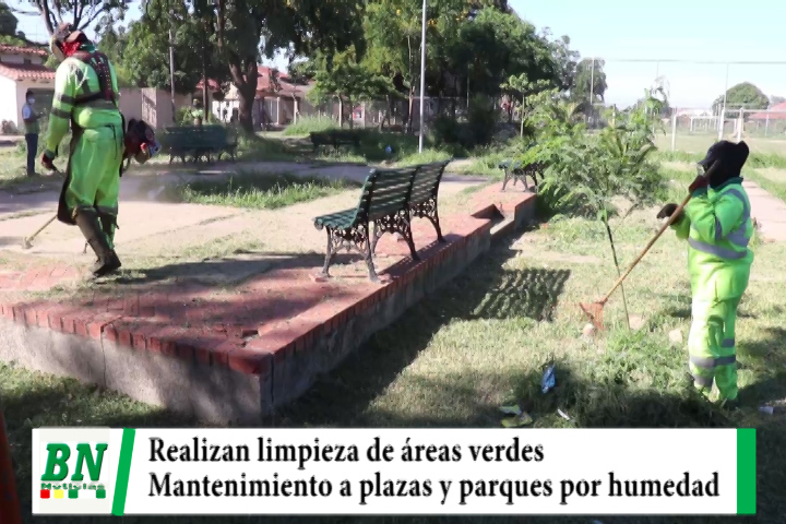 Lee más sobre el artículo Municipio realiza limpieza y poda en plazas y parques al crecer la maleza por la humedad