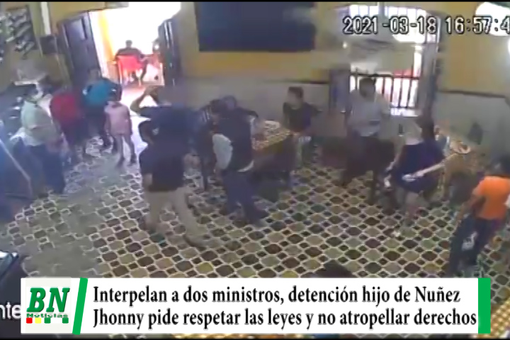 Lee más sobre el artículo Oposición interpela a dos ministros por supuesto golpe y detenidos, videos detención de Nuñez, Jhonny pide dejar atropellos