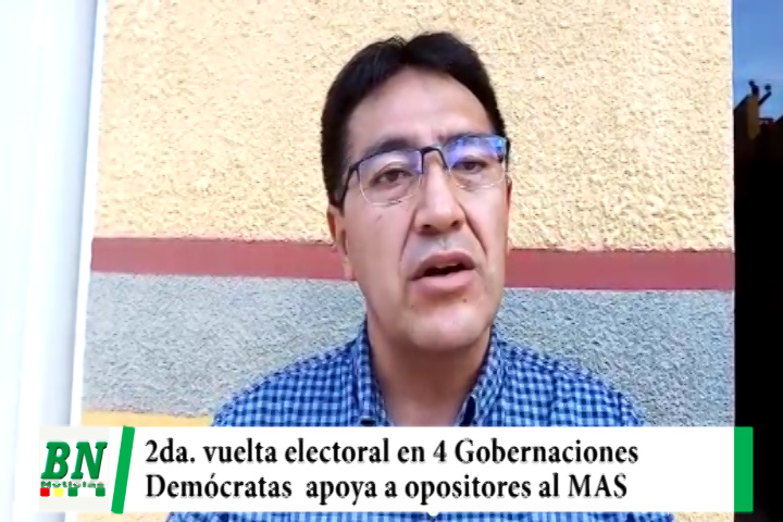 Lee más sobre el artículo Elección 2021, Demócratas apoya a opositores al MAS en segunda vuelta electoral en 4 Gobernaciones
