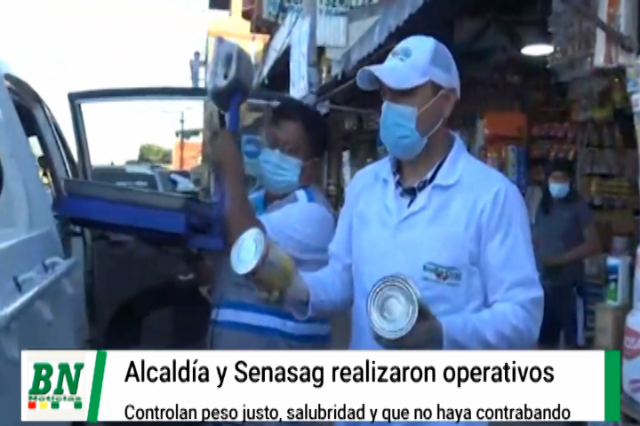 Lee más sobre el artículo Operativos en mercados entre Alcaldía y Senasag por peso justo, salubridad en alimentos y contra el contrabando