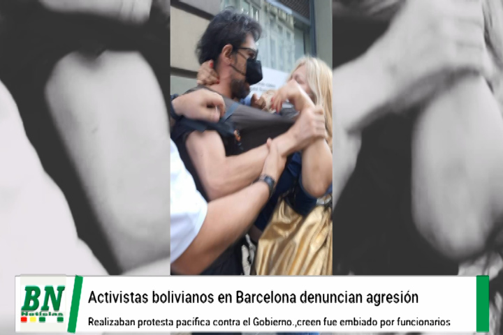 Lee más sobre el artículo Activistas boliviana denuncian agresión cuando realizaban protesta en Barcelona, España, funcionarios enviaron a que las intimiden