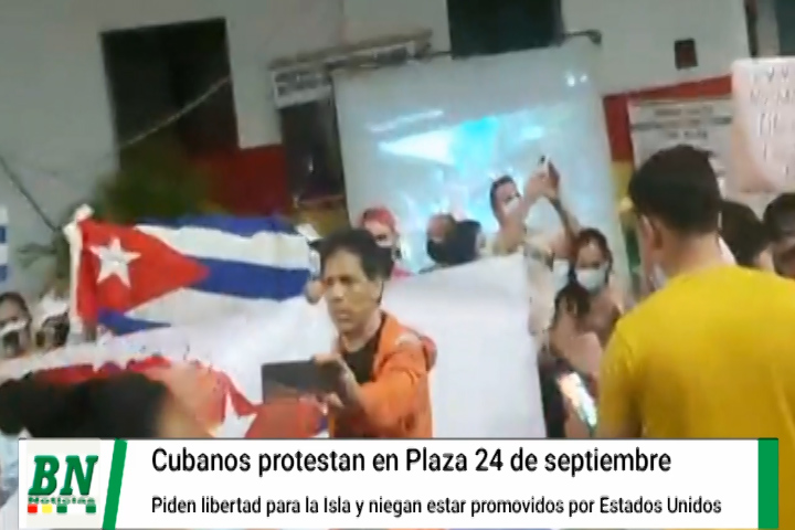 Lee más sobre el artículo Protesta de cubanos vista como deseos de libertad, MAS pide expulsar y pese a amenazas fueron a La Plaza