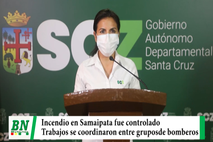 Lee más sobre el artículo El incendio registrado en Samaipata fue liquidado gracias a un trabajo coordinado de la Gobernación, Siguen incendios en Concepción
