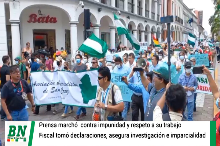 Lee más sobre el artículo Prensa marcha contra la impunidad y pide acelerar caso de secuestro y abusos a periodistas, fiscal asegura imparcialidad