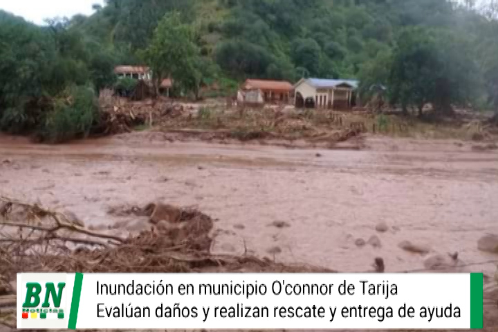 Lee más sobre el artículo Realizan rescate y entrega de ayudas humanitaria a víctimas del desastre en Tomás O connor de Tarija