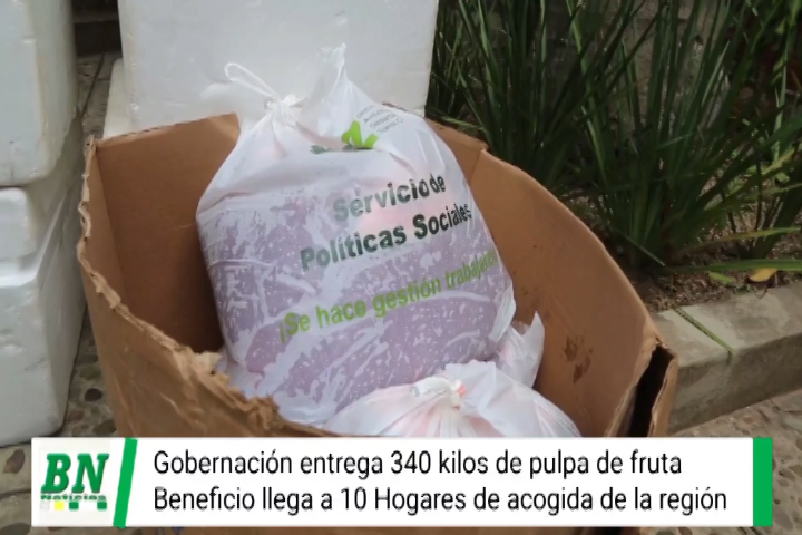 Lee más sobre el artículo Gobernación dona 340 kilos de pulpa de frutas para centros de acogida