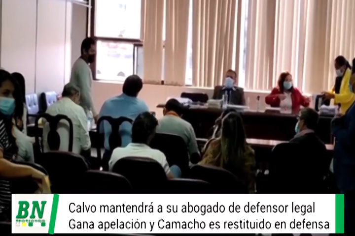 Lee más sobre el artículo Calvo logra mantener a su abogado defensor, Camacho es restituido luego que ganara apelación