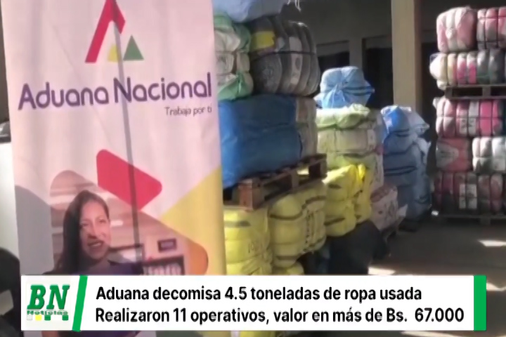 Lee más sobre el artículo Aduana incauta 4,5 toneladas de ropa usada en Tarija