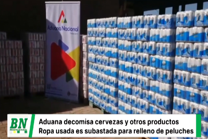 Lee más sobre el artículo Aduana decomisa cerveza y otros productos de contrabando en Cochabamba, mientras en Oruro ropa usada será para relleno de colchones y peluches al ser subastada