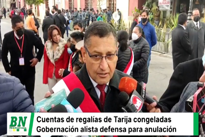 Lee más sobre el artículo Gobernación de Tarija prepara defensa contra el congelamiento de regalías y Montes cree que demandante se dio un tiro en el pie