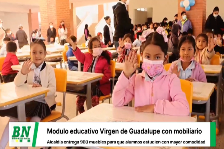 Lee más sobre el artículo Módulo educativo Virgen de Guadalupe del DM-5 recibe 960 mobiliario escolar.
