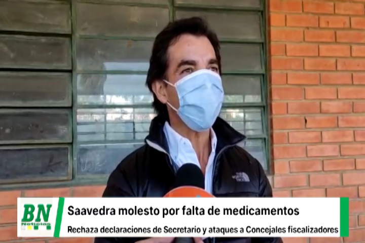 Lee más sobre el artículo Saavedra manifestó su molestia por la falta de medicamentos, insumos y equipos del sistema municipal de salud y cuestiona criticas de oficialismo