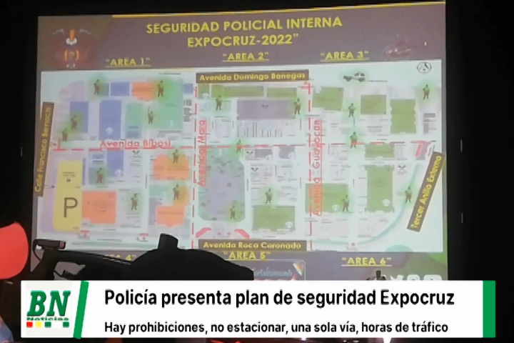Lee más sobre el artículo Policía presenta plan de seguridad para los diez días de Expocruz, se restringen ingresos, una sola vía de entrada y dos alternas para salir