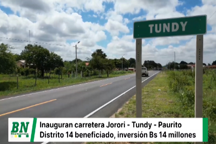 Lee más sobre el artículo Alcalde inaugura tramo de pavimentación Jorori – Tundy – Paurito