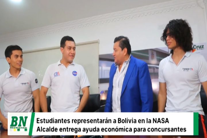Lee más sobre el artículo Jhonny Fernández entrega aporte económico para estudiantes que representarán a Bolivia en concurso internacional de la NASA