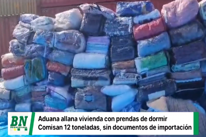 Lee más sobre el artículo La Paz: Allanan una vivienda llena de prendas de dormir y edredones ilegales valorados en Bs 829.000