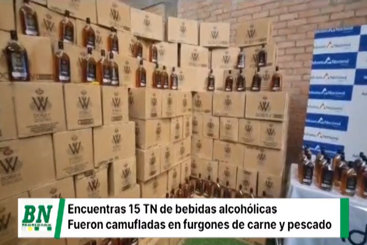 Lee más sobre el artículo Oruro: Detectan 15 toneladas de bebidas alcohólicas en furgones de carne y pescado