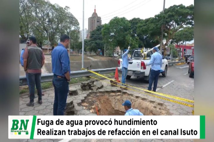 Lee más sobre el artículo Municipio aclara que hundimiento en el Canal Isuto se debe a fuga de tubería de Saguapac