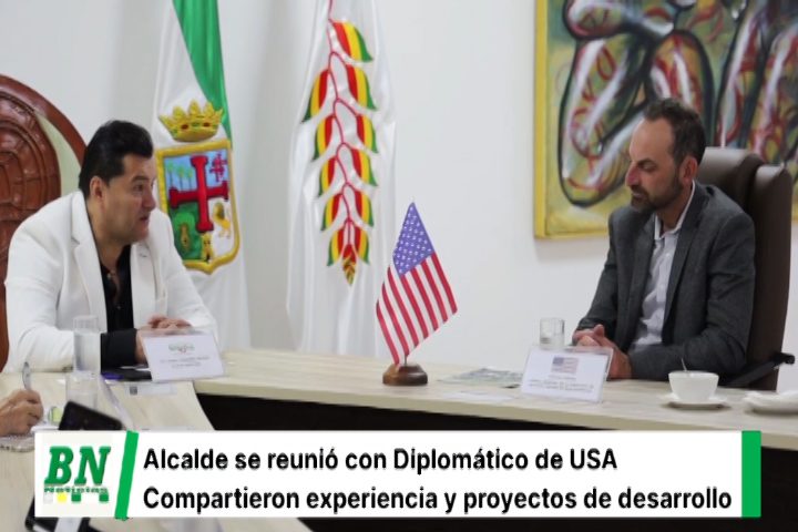 Lee más sobre el artículo Alcalde recibe visita del Cónsul General de la Embajada de los Estados Unidos de Norte América en Bolivia