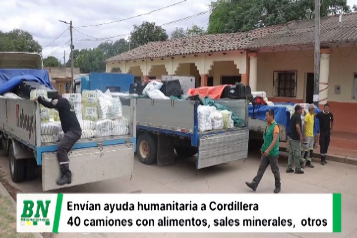 Lee más sobre el artículo 40 camiones con asistencia humanitaria entregó la Gobernación en la Provincia Cordillera