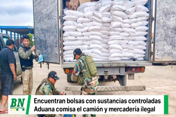 Lee más sobre el artículo En Cochabamba: la Aduana Nacional, Comisa 300 bolsas de sustancias controladas y productos perecederos