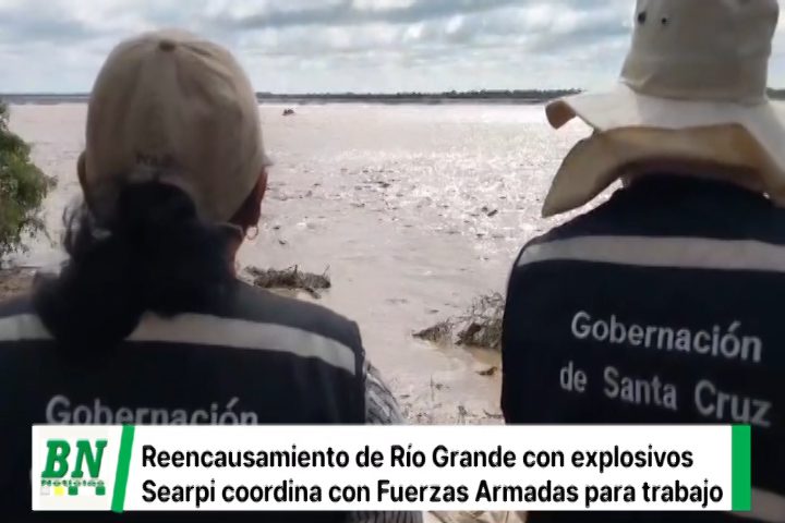 Lee más sobre el artículo Searpi coordina con las Fuerzas Armadas para lograr el reencauzamiento con explosivos del Río Grande